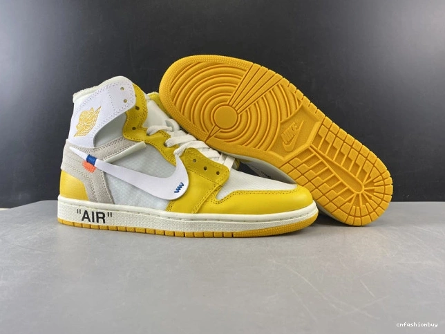 Air Powder White Yellow-Cone Off-White AQ0818-149 1 NRG x Dark Jordan 0823